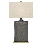 Настольная лампа керамическая с тканевым прямоугольным абажуром Flask варинант исполнения - 2 | Loft Concept в Волгограде