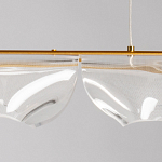 Люстра линейная с 3-мя белыми волнистыми плафонами Wave Line варинант исполнения - 9 | Loft Concept в Волгограде