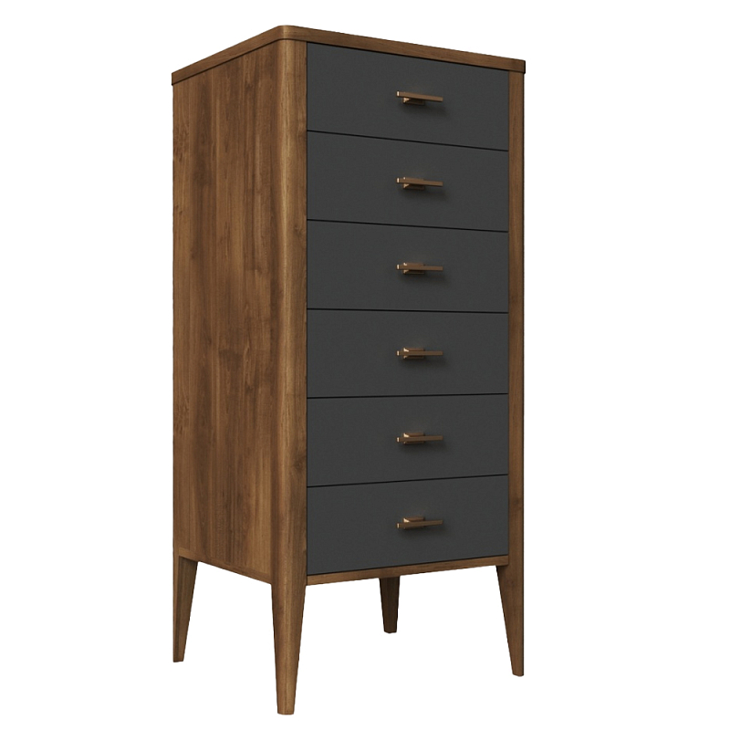 Комод из массива бука с 6-ю ящиками Tasteful Furniture Серый Коричневый Комод из массива бука с 6-ю ящиками Tasteful Furniture Серый Коричневый в Волгограде | Loft Concept