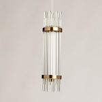 Подвесной светильник с цилиндром из прозрачных стеклянных трубок Nembus варинант исполнения - 3 | Loft Concept в Волгограде