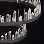 Люстра с двумя кольцами черного цвета с хрустальными элементами QUARTZ CRYSTAL варинант исполнения - 12 | Loft Concept в Волгограде
