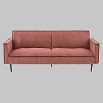 Диван современный вельветовый прямой Worcester Коралл варинант исполнения - 2 | Loft Concept в Волгограде