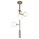Люстра на штанге с 4-мя белыми шарообразными плафонами Bubble Chandelier варинант исполнения - 2 | Loft Concept в Волгограде