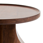 Круглый приставной стол из массива ореха Balu Wooden Side Table варинант исполнения - 3 | Loft Concept в Волгограде