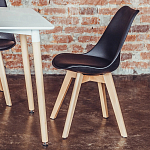 Стул с основой из пластика и мягким сиденьем Arvika Black варинант исполнения - 9 | Loft Concept в Волгограде