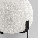 Пуф в ткани букле молочного цвета Pikelet варинант исполнения - 3 | Loft Concept в Волгограде