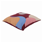 Подушка декоративная хлопковая с абстрактным принтом Elysian Flow Terra варинант исполнения - 1 | Loft Concept в Волгограде