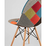 Пластиковый стул на ножках из массива бука Eames Пэчворк варинант исполнения - 3 | Loft Concept в Волгограде