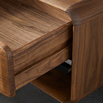 Прикроватная деревянная тумба с ящиком и нишей для хранения Moon Walnut Furniture варинант исполнения - 5 | Loft Concept в Волгограде