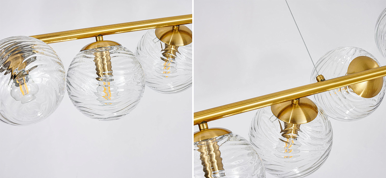 Люстра Perforated Glass Bubbles 8 ламп Люстра Perforated Glass Bubbles 8 ламп - Loft-Concept в Волгограде