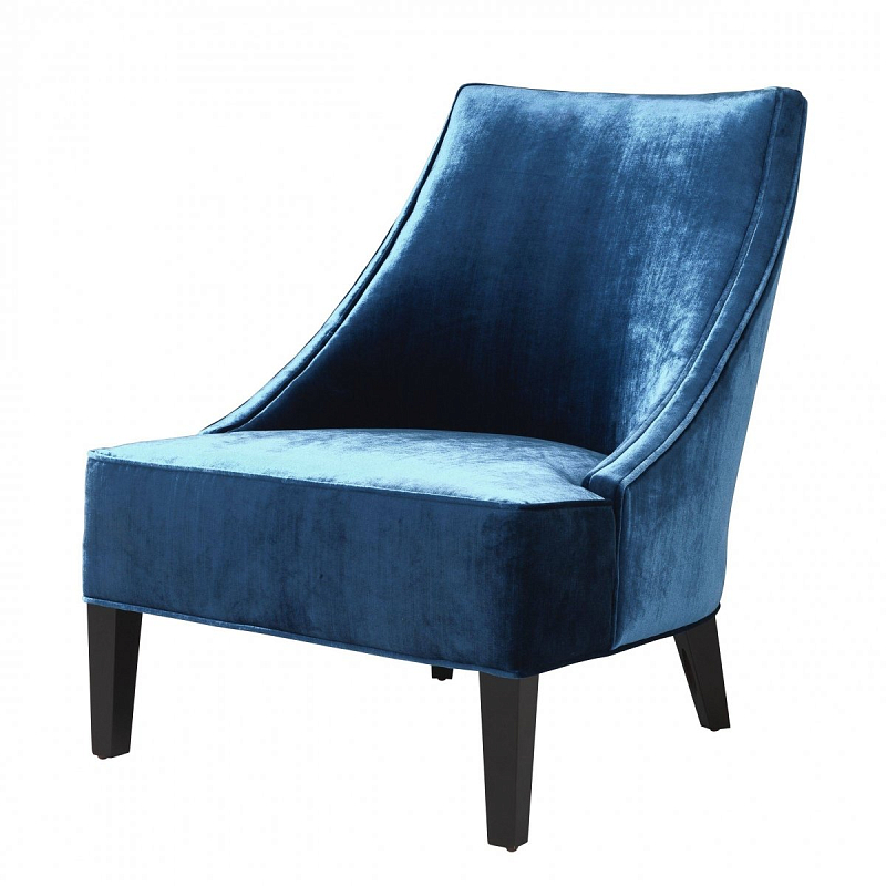 Кресло Eichholtz Chair Dulwich Blue Синий Черный Кресло Eichholtz Chair Dulwich Blue Синий Черный в Волгограде | Loft Concept