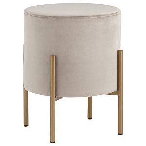 Бежевый пуф на золотистых ножках SANJAY