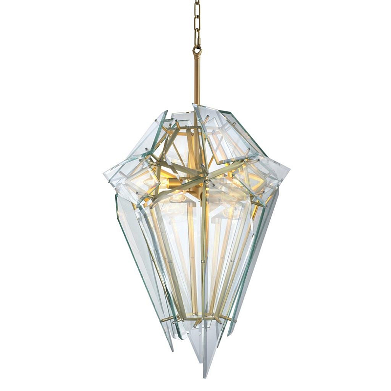 Люстра Chandelier Shard gold Золотой Прозрачное Стекло Люстра Chandelier Shard gold Золотой Прозрачное Стекло в Волгограде | Loft Concept