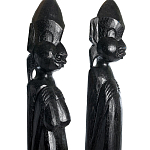 Комплект из 2-х деревянных статуэток Asmat Tall Statuettes Black варинант исполнения - 3 | Loft Concept в Волгограде