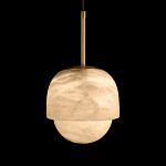 Подвесной светильник из белого алебастра Cryptocrystalline Stone варинант исполнения - 6 | Loft Concept в Волгограде