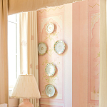 Обои ручная роспись Jharokha Arches Original colourway on pink painted Xuan paper варинант исполнения - 5 | Loft Concept в Волгограде