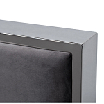 Кровать двуспальная серая с высоким мягким изголовьем Heart of the Bedroom варинант исполнения - 2 | Loft Concept в Волгограде