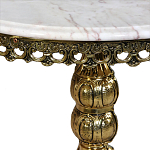 Стол круглый с мраморной столешницей Coffee De Bronze варинант исполнения - 1 | Loft Concept в Волгограде