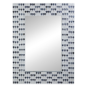 Прямоугольное зеркало с инкрустацией раковинами устриц Mother оf Pearl Facets