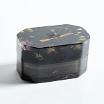 Шкатулка из эпоксидной смолы с цветами черная Epoxy Resin Box Black варинант исполнения - 4 | Loft Concept в Волгограде