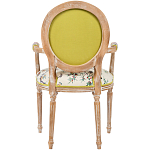 Полукресло из массива бука бежевое с изображением птиц и цветов Beige Green Chinoiserie Garden Chair варинант исполнения - 2 | Loft Concept в Волгограде