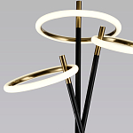 Торшер с 3-мя круглыми светодиодными лампами на черной триноге Underlining варинант исполнения - 3 | Loft Concept в Волгограде