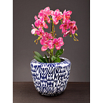 Кашпо с орнаментом в сочетании белого и синего цвета Artistic Flowerpot варинант исполнения - 4 | Loft Concept в Волгограде