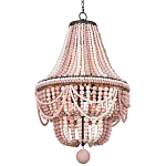 Люстра каплевидной формы украшенная розовыми круглыми бусинами Pink Beads Chandelier варинант исполнения - 2 | Loft Concept в Волгограде