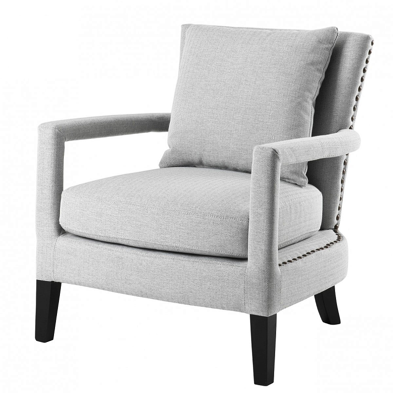 Кресло Eichholtz Chair Gregory Light Grey Черный Темная бронза винтаж Серый Кресло Eichholtz Chair Gregory Light Grey Черный Темная бронза винтаж Серый в Волгограде | Loft Concept