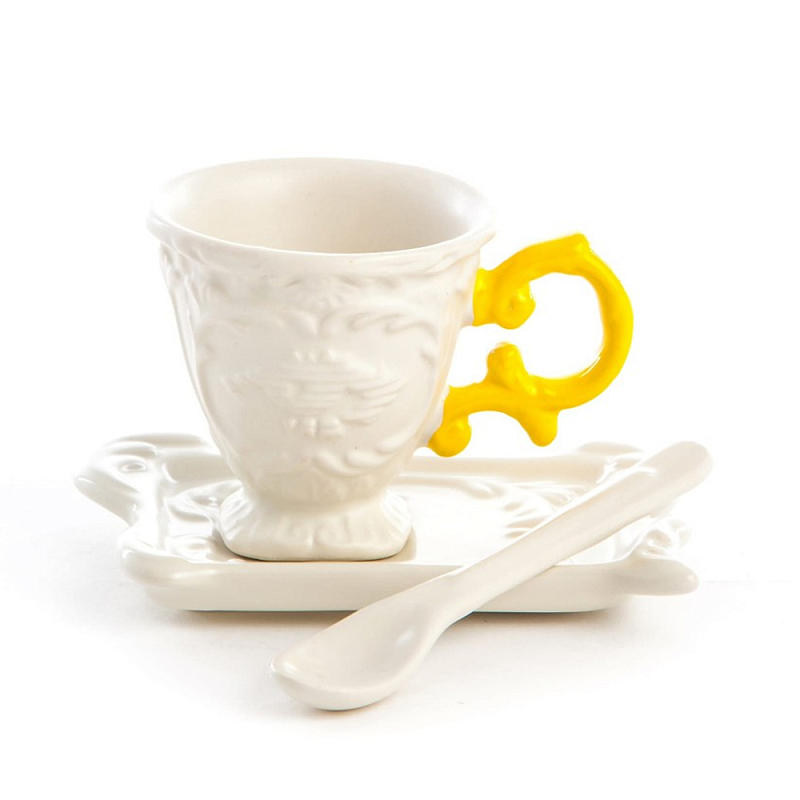 Кофейная пара Seletti I-Coffee Yellow Белый Желтый Кофейная пара Seletti I-Coffee Yellow Белый Желтый в Волгограде | Loft Concept