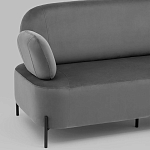 Диван в велюровой обивке серого цвета COLOR BLOCK варинант исполнения - 5 | Loft Concept в Волгограде