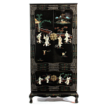 Шкаф черный в китайском стиле  Chinese Cabinet Black варинант исполнения - 1 | Loft Concept в Волгограде