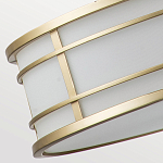 Подвесной светильник цвета латунь с белым матовым плафоном с геометрическим рисунком Feiss варинант исполнения - 6 | Loft Concept в Волгограде