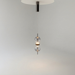 Подвесной светильник с плафоном из стекла с зеркальным градиентом Double Moon варинант исполнения - 4 | Loft Concept в Волгограде