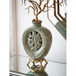 Ваза зеленая с бронзовыми ветвями и фарфоровыми рыбками Eden Garden варинант исполнения - 3 | Loft Concept в Волгограде