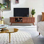 ТВ-тумба с двумя раздвижными дверцами Toinette Brown TV Stand варинант исполнения - 8 | Loft Concept в Волгограде