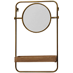 Настенное зеркало с полкой Roy Metal Mirror варинант исполнения - 1 | Loft Concept в Волгограде