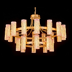 Люстра двухъярусная круглая с текстурными цилиндрическими плафонами Glimpse варинант исполнения - 3 | Loft Concept в Волгограде