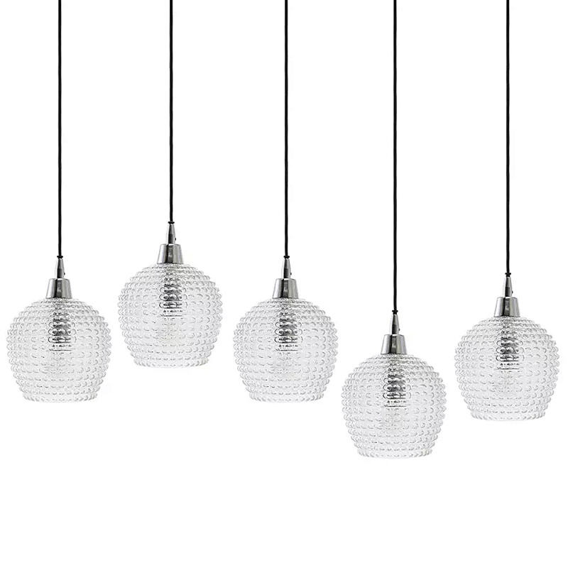 Подвесной светильник каскадный с фактурными стеклянными плафонами Cascade with Relief Lampshades Прозрачный Черный Серый Подвесной светильник каскадный с фактурными стеклянными плафонами Cascade with Relief Lampshades Прозрачный Черный Серый в Волгограде | Loft Concept