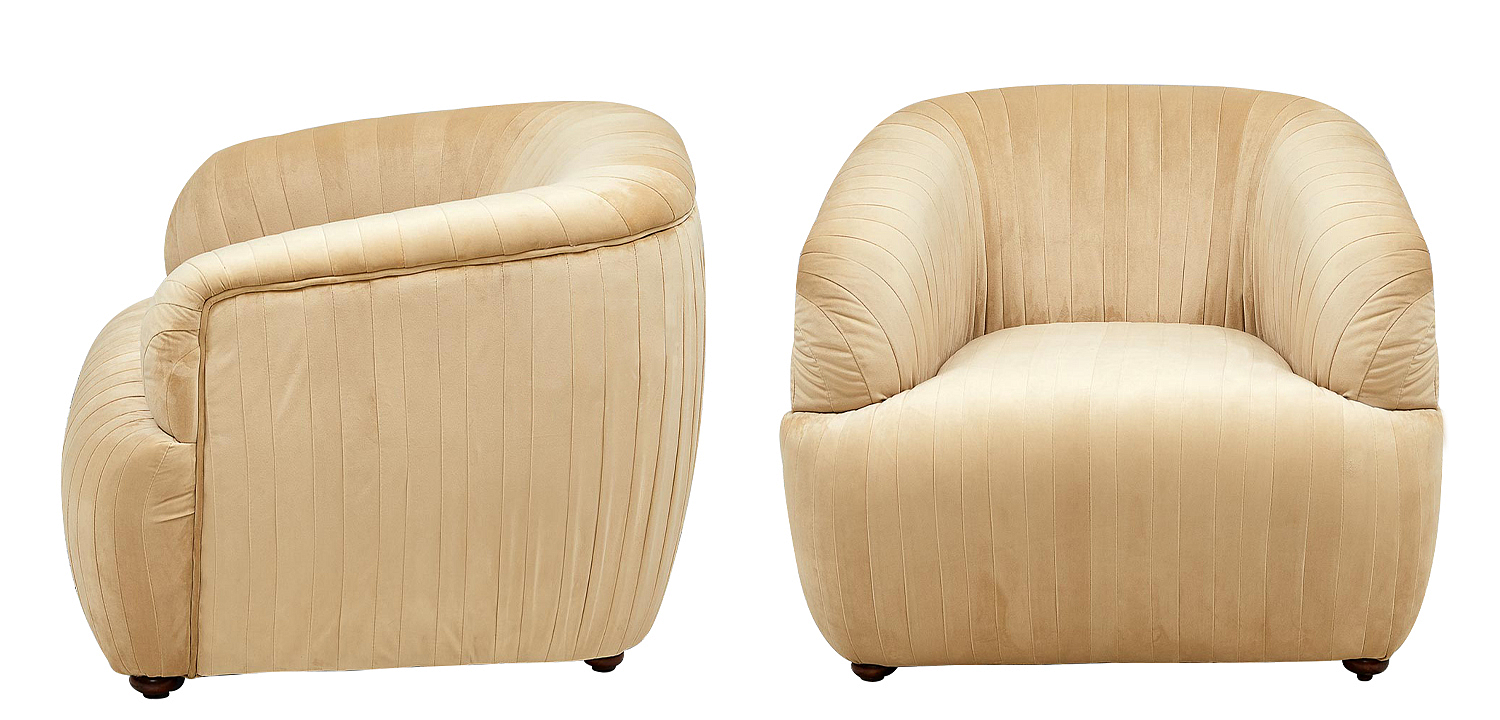Кресло песочного цвета велюр Lorelai Sand Armchair Кресло песочного цвета велюр Lorelai Sand Armchair - Loft-Concept в Волгограде