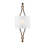 Бра с цилиндрическим тканевым абажуром белого цвета Feiss варинант исполнения - 1 | Loft Concept в Волгограде