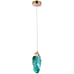 Подвесной светильник Soar Hanging Lamp Brass Emerald Изумрудный варинант исполнения - 2 | Loft Concept в Волгограде