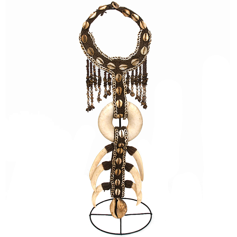 Этническое ожерелье на подставке Aboriginal Necklace Beige Brown Коричневый Бежевый Этническое ожерелье на подставке Aboriginal Necklace Beige Brown Коричневый Бежевый в Волгограде | Loft Concept
