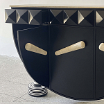 Дизайнерский комод полукруглый черный с 3-мя фактурным ящиками Occasion варинант исполнения - 3 | Loft Concept в Волгограде