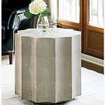 Приставной стол бежевый Stingray Skin Table кожа варинант исполнения - 2 | Loft Concept в Волгограде