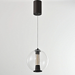 Подвесной светильник с плафоном в форме шара Inner Gleam Orb black  варинант исполнения - 6 | Loft Concept в Волгограде