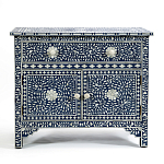 Комод инкрустация костью ORIENTAL Indian синий орнамент варинант исполнения - 1 | Loft Concept в Волгограде