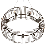 Люстра круглая из тонких прутьев Thin Bronze Rods варинант исполнения - 2 | Loft Concept в Волгограде