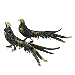 Статуэтка бронзовая синяя пара Фазаны Bronze Birds варинант исполнения - 1 | Loft Concept в Волгограде