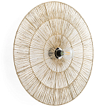 Круглый настенный светильник с декором из пеньковой веревки Alano Wall Lamp варинант исполнения - 1 | Loft Concept в Волгограде